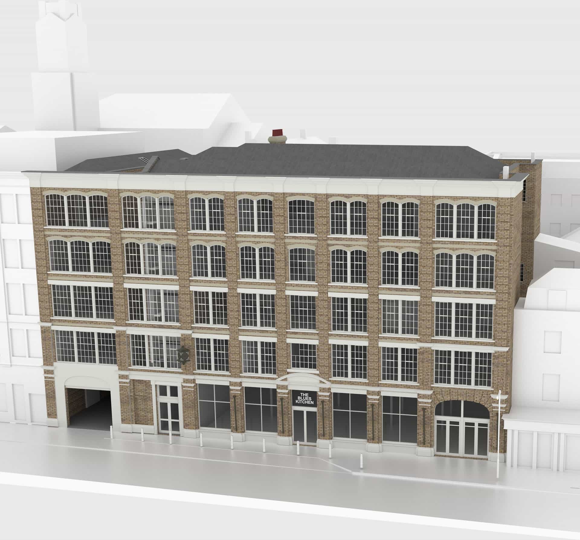 Scan to BIM of warehouse conversions, Curtain Road and Standard Place, Shoreditch London EC2A – Revit models created from laser scans for refurbishment and coordination