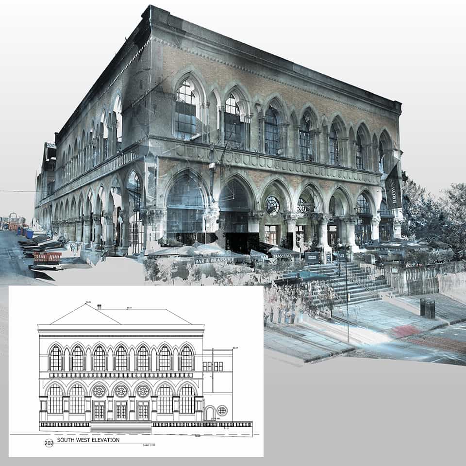 Colour point-cloud render – 2 Hill Street, City of Westminster, London