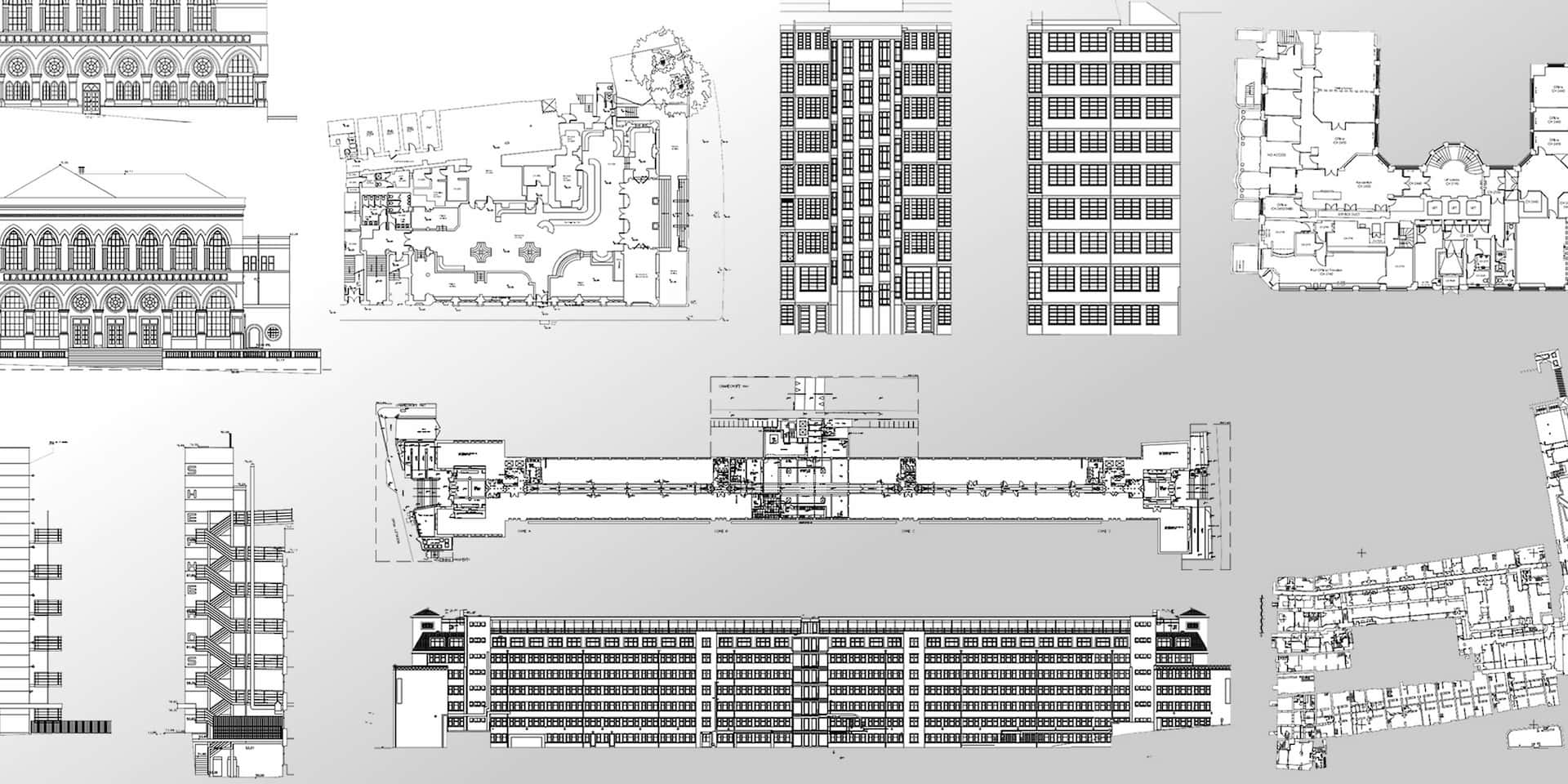 Scan to CAD London survey drawing